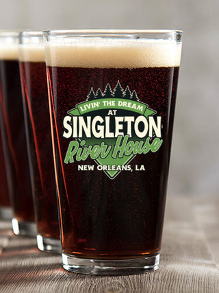 Livin' The Dream River House : Pint Glasses - Color Printed