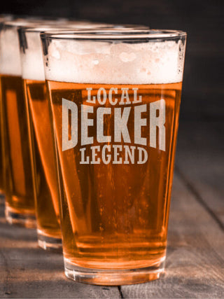 Local Legend : Pint Glasses - Engraved