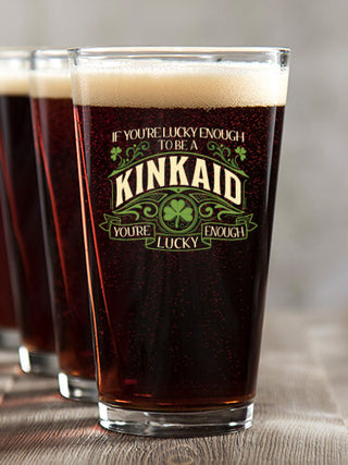 Lucky Enough : Pint Glasses - Color Printed