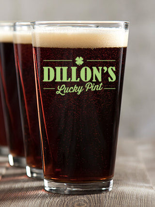 Lucky : Pint Glasses - Color Printed