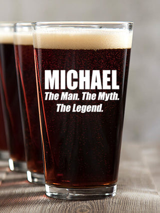 Man Myth Legend : Pint Glasses - Color Printed
