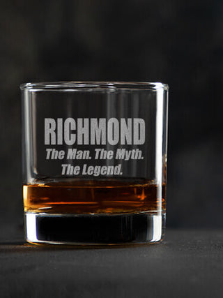 Man Myth Legend : Rocks Glasses - Engraved
