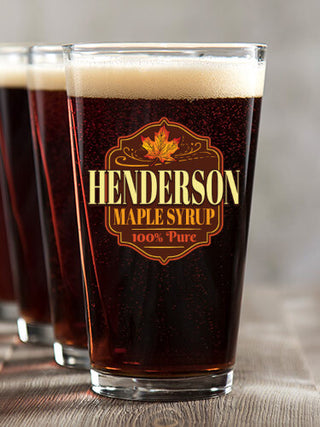 Maple Syrup : Pint Glasses - Color Printed