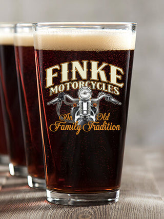 Motorcycle Family Tradition : Pint Glasses - Color Printed