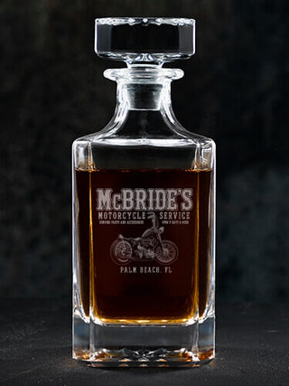 Motorcycle Service : Whiskey Decanter - Engraved