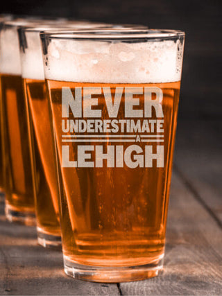 Never Underestimate Irish : Pint Glasses - Engraved