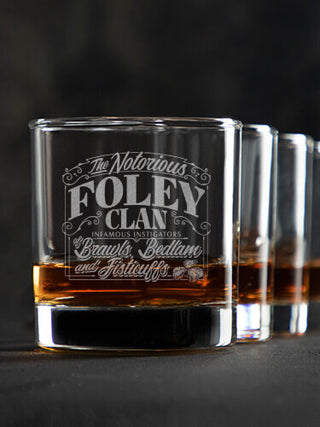 Notorious Clan : Rocks Glasses - Engraved
