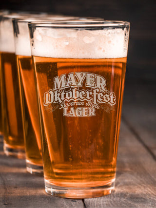 Oktoberfest Lager : Pint Glasses - Engraved
