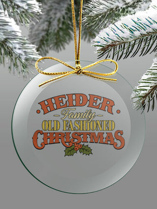 Old Fashioned Christmas : 4 Inch Round Glass Ornament
