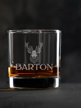 Old Stag : Rocks Glasses - Engraved