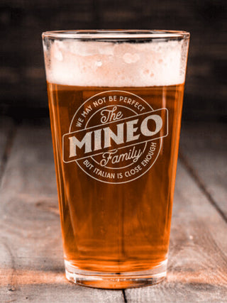 Perfectly Italian : Pint Glasses - Engraved