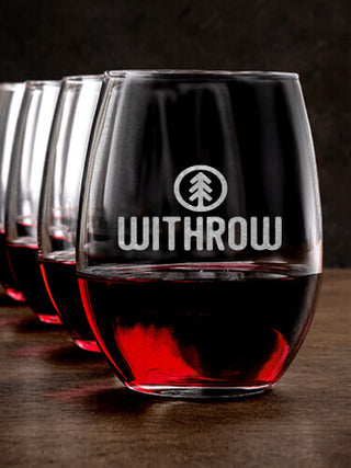 Pine Tree : Stemless Wine Glasses - Engraved