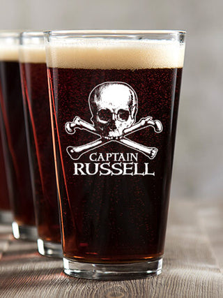 Pirate Captain : Pint Glasses - Color Printed