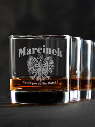 Polish Eagle : Rocks Glasses - Engraved