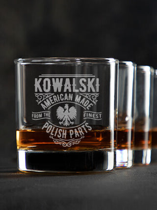 Polish Parts : Rocks Glasses - Engraved