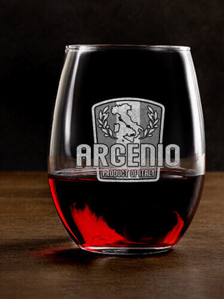 Product Of Italy : Stemless Wine Glasses - Engraved
