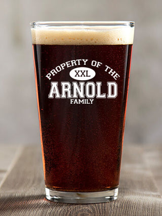 Property of Family : Pint Glasses - Color Printed
