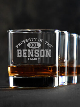 Property of Family : Rocks Glasses - Engraved