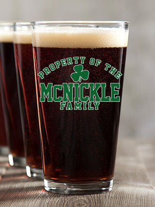 Property of Irish : Pint Glasses - Color Printed