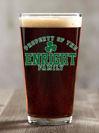 Property of Irish : Pint Glasses - Color Printed