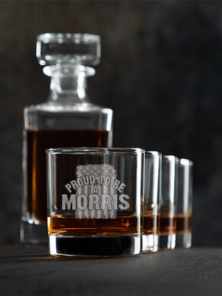 Proud To Be : Decanter Rocks Glass Gift Sets - Engraved