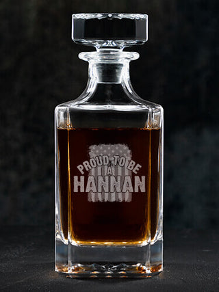 Proud To Be : Whiskey Decanter - Engraved