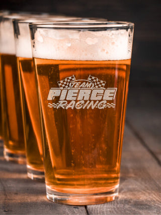 Racing Team : Pint Glasses - Engraved
