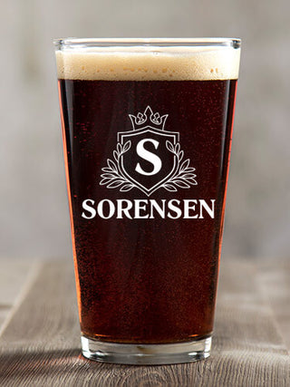Regal Monogram : Pint Glasses - Color Printed