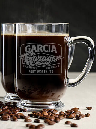 Retro Garage : Coffee Mugs - Engraved