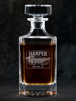 Retro Garage : Whiskey Decanter - Engraved