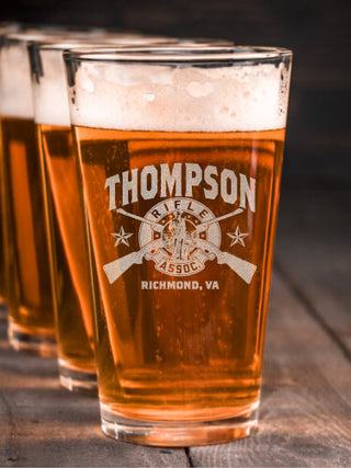 Rifle Association : Pint Glasses - Engraved