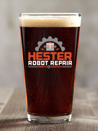 Robot Repair : Pint Glasses - Color Printed