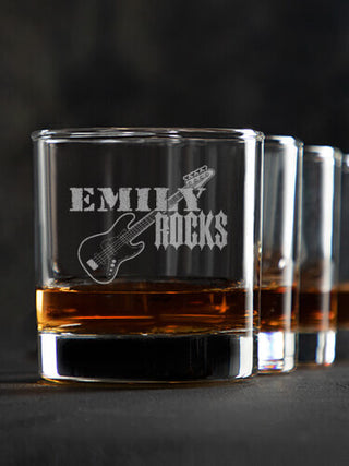 Rocks Bass : Rocks Glasses - Engraved