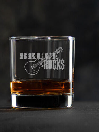 Rocks Guitar : Rocks Glasses - Engraved