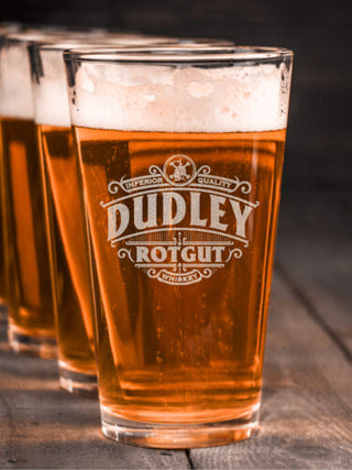 Rotgut Whiskey : Pint Glasses - Engraved