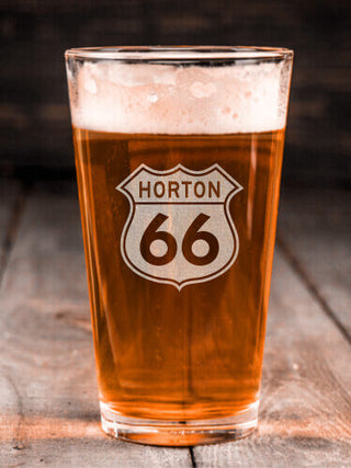 Route 66 : Pint Glasses - Engraved