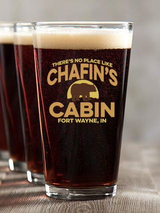 Rustic Cabin : Pint Glasses - Color Printed