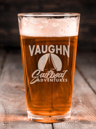 Sailboat Adventures : Pint Glasses - Engraved