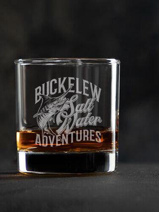 Salt Water Adventures : Rocks Glasses - Engraved