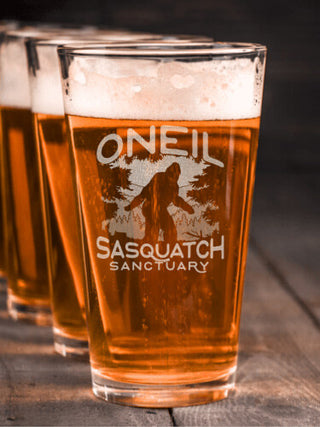 Sasquatch Sanctuary : Pint Glasses - Engraved