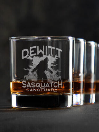 Sasquatch Sanctuary : Rocks Glasses - Engraved