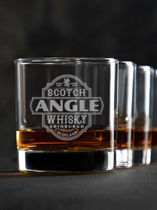 Scotch Whisky : Rocks Glasses - Engraved