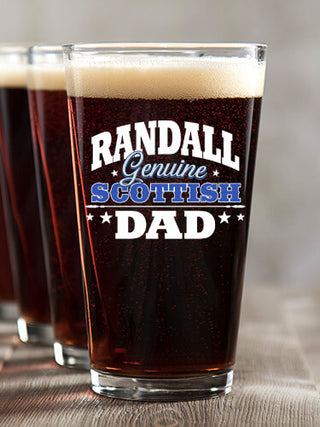 Scottish Dad : Pint Glasses - Color Printed