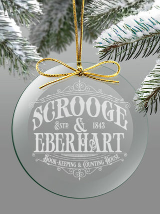 Scrooge : 4 Inch Round Glass Ornament