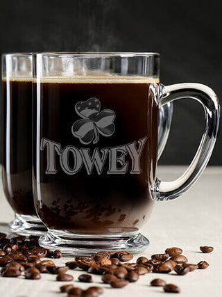 Shamrock Flag : Coffee Mugs - Engraved
