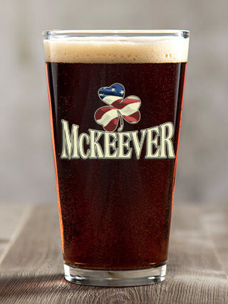 Shamrock Flag : Pint Glasses - Color Printed
