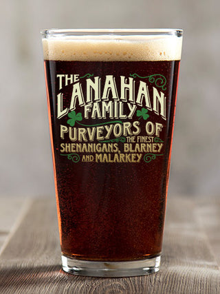 Shenanigans Family : Pint Glasses - Color Printed