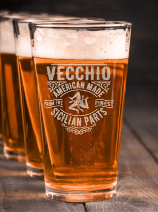 Sicilian Parts : Pint Glasses - Engraved