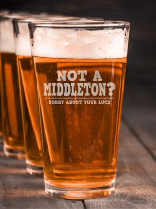 Sorry About Your Luck : Pint Glasses - Engraved
