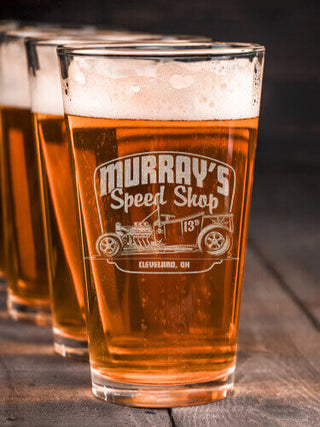 Speed Shop BP : Pint Glasses - Engraved